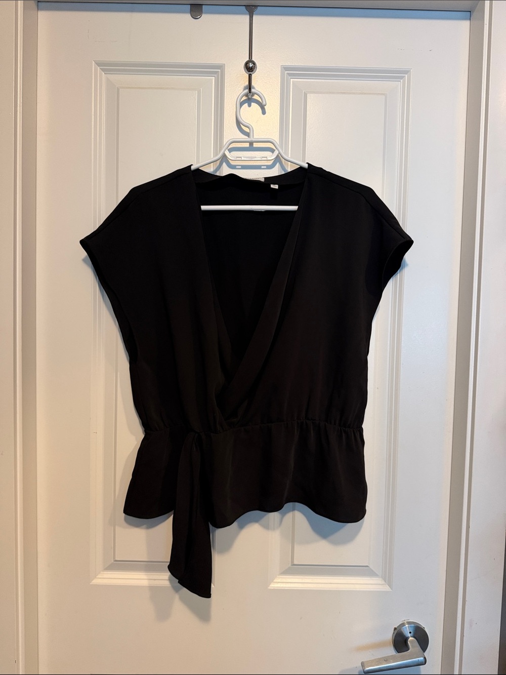 Babaton Black Wrap Blouse
